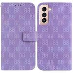 For Samsung Galaxy S22+ 5G Double 8-shaped Embossed Leather Phone Case(Purple)