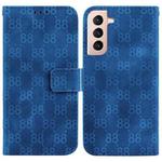 For Samsung Galaxy S22+ 5G Double 8-shaped Embossed Leather Phone Case(Blue)