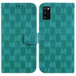 For Samsung Galaxy A41 Double 8-shaped Embossed Leather Phone Case(Green)