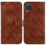 For Samsung Galaxy A22 4G Double 8-shaped Embossed Leather Phone Case(Brown)