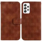 For Samsung Galaxy A72 5G / 4G Double 8-shaped Embossed Leather Phone Case(Brown)