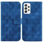 For Samsung Galaxy A72 5G / 4G Double 8-shaped Embossed Leather Phone Case(Blue)