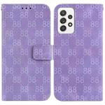 For Samsung Galaxy A52 5G / 4G Double 8-shaped Embossed Leather Phone Case(Purple)