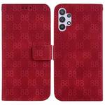 For Samsung Galaxy A32 5G Double 8-shaped Embossed Leather Phone Case(Red)