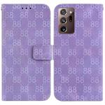 For Samsung Galaxy Note20 Ultra Double 8-shaped Embossed Leather Phone Case(Purple)