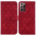 For Samsung Galaxy Note20 Ultra Double 8-shaped Embossed Leather Phone Case(Red)