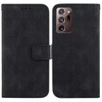 For Samsung Galaxy Note20 Ultra Double 8-shaped Embossed Leather Phone Case(Black)