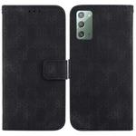 For Samsung Galaxy Note20 Double 8-shaped Embossed Leather Phone Case(Black)