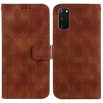 For Samsung Galaxy S20 Double 8-shaped Embossed Leather Phone Case(Brown)