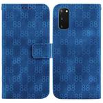 For Samsung Galaxy S20 Double 8-shaped Embossed Leather Phone Case(Blue)