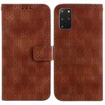 For Samsung Galaxy S20+ Double 8-shaped Embossed Leather Phone Case(Brown)