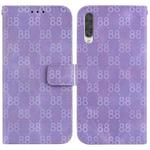 For Samsung Galaxy A50 / A30s / A50s Double 8-shaped Embossed Leather Phone Case(Purple)