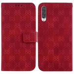 For Samsung Galaxy A50 / A30s / A50s Double 8-shaped Embossed Leather Phone Case(Red)