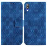 For Samsung Galaxy A10 / M10 Double 8-shaped Embossed Leather Phone Case(Blue)