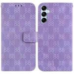 For Samsung Galaxy A15 Double 8-shaped Embossed Leather Phone Case(Purple)