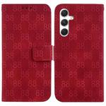 For Samsung Galaxy S24 5G Double 8-shaped Embossed Leather Phone Case(Red)