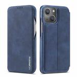 LC.IMEEKE Hon Ancient Series Flip Leather Phone Case For iPhone 15(Blue)