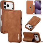 For iPhone 17 Pro Max LC.IMEEKE Hon Ancient Series Flip Leather Phone Case(Brown)