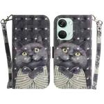 For OnePlus Nord 3 3D Colored Horizontal Flip Leather Phone Case(Hug Cat)