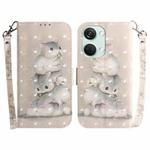 For OnePlus Nord 3 3D Colored Horizontal Flip Leather Phone Case(Squirrels)