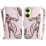 For OnePlus Nord CE 3 Lite/Nord N30 3D Colored Horizontal Flip Leather Phone Case(Butterfly High-heeled)