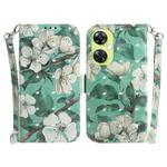 For OnePlus Nord CE 3 Lite/Nord N30 3D Colored Horizontal Flip Leather Phone Case(Watercolor Flower)