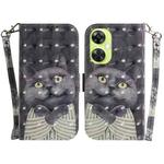 For OnePlus Nord CE 3 Lite/Nord N30 3D Colored Horizontal Flip Leather Phone Case(Hug Cat)