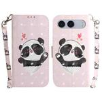 For OnePlus Nord 4 3D Colored Horizontal Flip Leather Phone Case(Heart Panda)