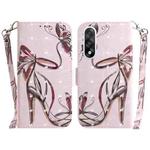 For OnePlus Ace 5 Ultra / Nord 5 5G 3D Colored Flip Leather Phone Case(Butterfly High-heeled)