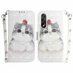 For OnePlus Ace 5 Ultra / Nord 5 5G 3D Colored Flip Leather Phone Case(Cute Cat)