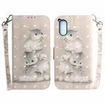 For Sony Xperia 5 V 3D Colored Horizontal Flip Leather Phone Case(Squirrels)