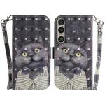 For Sony Xperia 1 VI 3D Colored Horizontal Flip Leather Phone Case(Hug Cat)