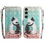 For Sony Xperia 1 VI 3D Colored Horizontal Flip Leather Phone Case(Black White Cat)