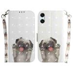 For Sony Xperia 5 VI 3D Colored Horizontal Flip Leather Phone Case(Pug)