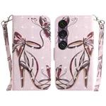 For Sony Xperia 1 VII 3D Colored Horizontal Flip Leather Phone Case(Butterfly High-heeled)