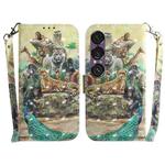 For Sony Xperia 1 VII 3D Colored Horizontal Flip Leather Phone Case(Zoo)