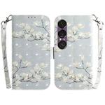 For Sony Xperia 1 VII 3D Colored Horizontal Flip Leather Phone Case(Magnolia)