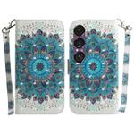 For Sony Xperia 1 VII 3D Colored Horizontal Flip Leather Phone Case(Peacock Wreath)
