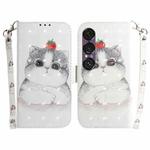 For Sony Xperia 1 VII 3D Colored Horizontal Flip Leather Phone Case(Cute Cat)