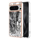 For Google Pixel 8 Pro Electroplating Dual-side IMD Phone Case(Totem Elephant)