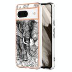 For Google Pixel 8 Electroplating Dual-side IMD Phone Case(Totem Elephant)