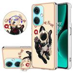 For OnePlus Nord CE 3 Lite / Nord N30 Electroplating Dual-side IMD Phone Case with Ring Holder(Lucky Dog)