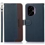 For Honor 400 KHAZNEH Litchi Texture Leather RFID Phone Case(Blue)