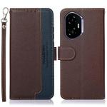 For Honor 400 KHAZNEH Litchi Texture Leather RFID Phone Case(Brown)
