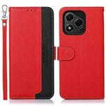 For Honor 400 Lite KHAZNEH Litchi Texture Leather RFID Phone Case(Red)