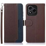 For Honor 400 Lite KHAZNEH Litchi Texture Leather RFID Phone Case(Brown)