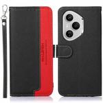 For Honor 400 Pro Global 160.8mm KHAZNEH Litchi Texture Leather RFID Phone Case(Black)