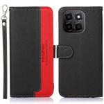 For Honor X6c 4G KHAZNEH Litchi Texture Leather RFID Phone Case(Black)