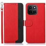 For Honor X6c 4G KHAZNEH Litchi Texture Leather RFID Phone Case(Red)