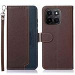 For Honor X6c 4G KHAZNEH Litchi Texture Leather RFID Phone Case(Brown)
